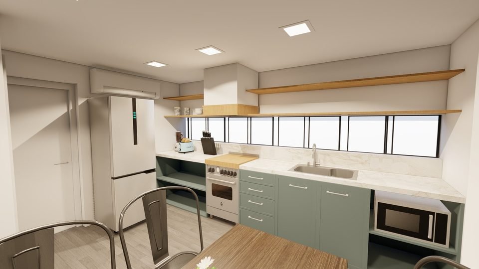 Renders Cocina Cabello — Renders, CABA