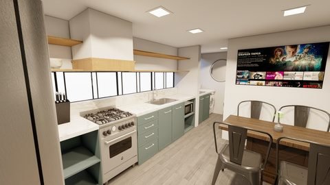 Renders Cocina Cabello — Renders, CABA